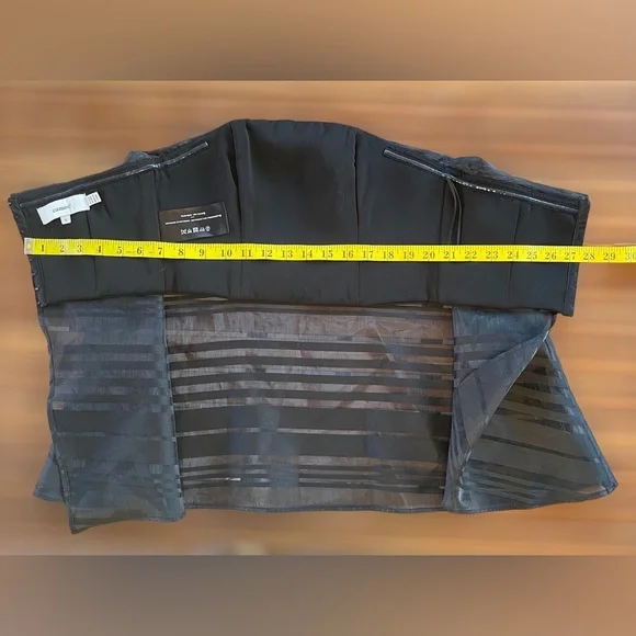 CAMEO ~ Black Department Bustier with Sheer Swing Top Overlay ~ Size Small - Picture 4 of 9